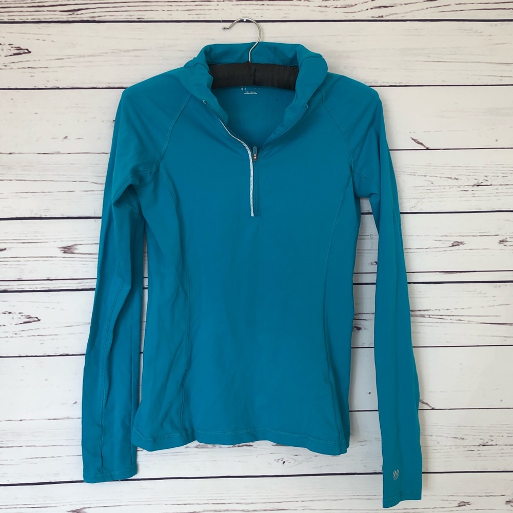 🖤Sold🖤Forever 21 active blue long sleeve half zi